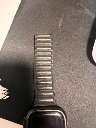 Brazalete Apple Watch 44mm - Negro y Marrón cuero 