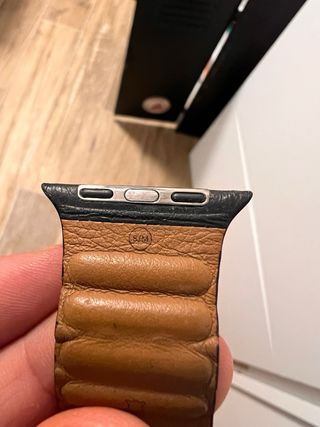 Brazalete Apple Watch 44mm - Negro y Marrón cuero 