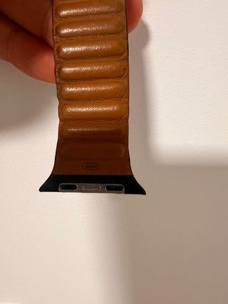 Brazalete Apple Watch 44mm - Negro y Marrón cuero 