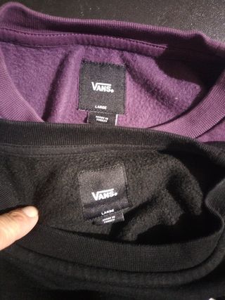 2 Sudadera Vans - Negro y Morado