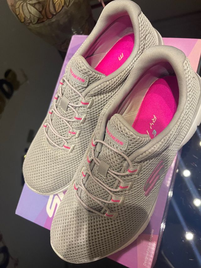 Zapatillas Skechers Gris Mujer