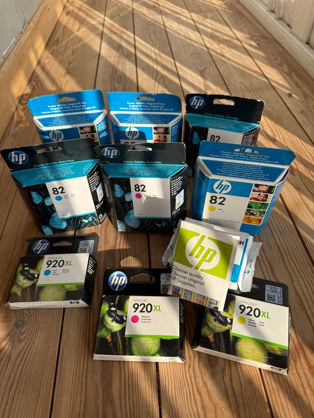 Tinta HP 82, total 9 cartuchos