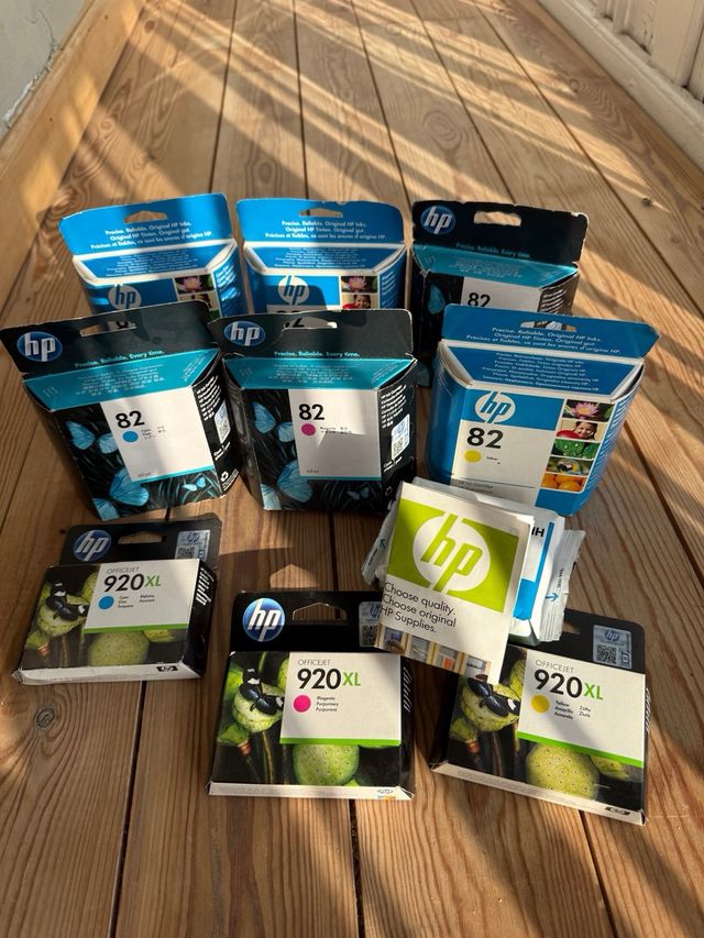 Tinta HP 82, total 9 cartuchos