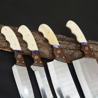 Set 4 coltelli cuoco/cucina professionali fatti 