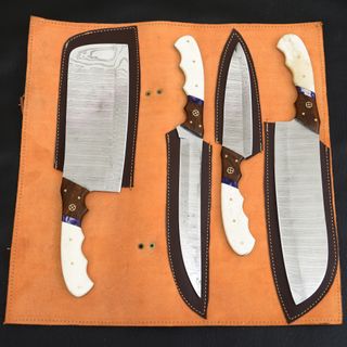 Set 4 coltelli cuoco/cucina professionali fatti 