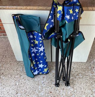 Silla plegable con parasol. Nueva sin estrenar
