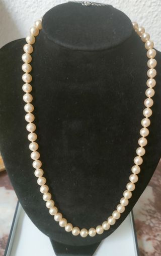 Collar muy antiguo de perlas y plata