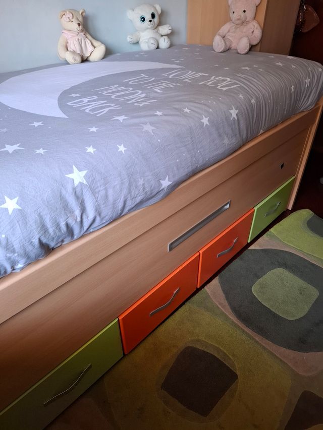 Cama nido infantil con cajones
