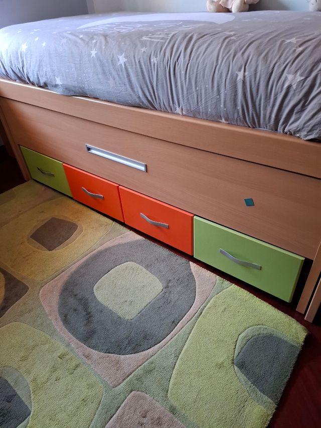 Cama nido infantil con cajones