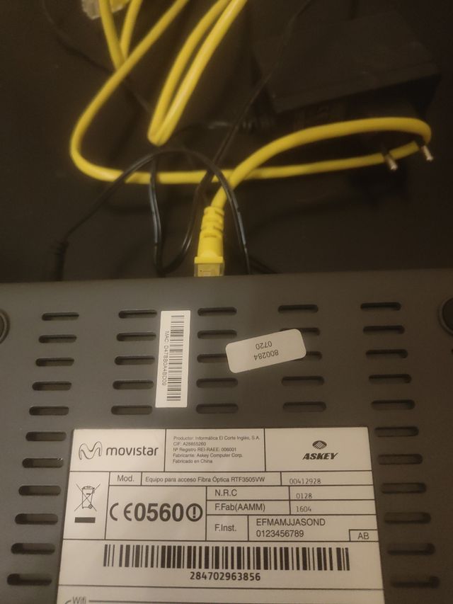 Router Movistar Fibra Óptica