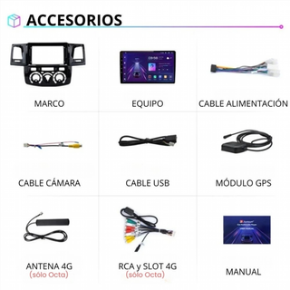 Radio Android Auto Carplay Toyota Hilux 2009 - 20