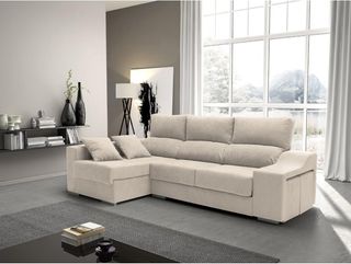 OFETRA Sofá Nuevo con Chaise Longue, Arcón y Puff