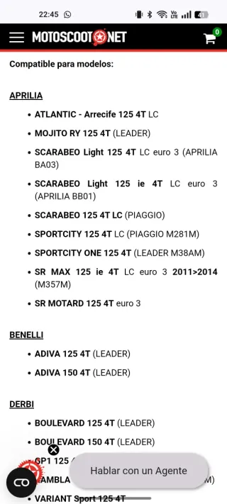 Embrague Piaggio Beverly 125cc