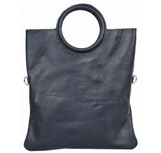 Bolsa transversal de couro cor preta