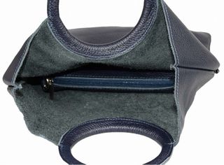 Bolsa transversal de couro cor preta