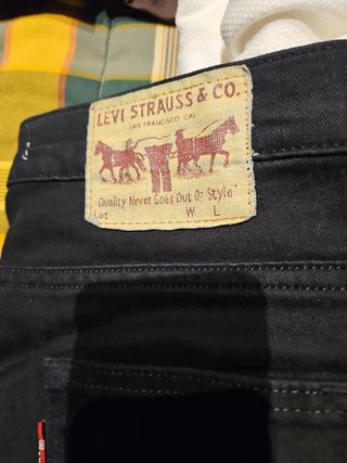 Levi's 504 Straight - Vaqueros negros L