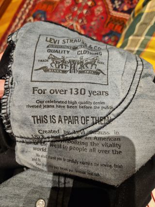 Levi's 504 Straight - Vaqueros negros L