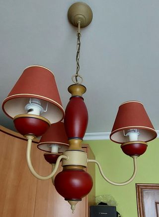 Lampada a 3 bracci in stile vintage