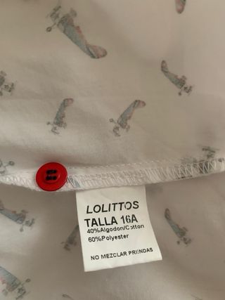 Camisa Lolittos aviones talla 16 años