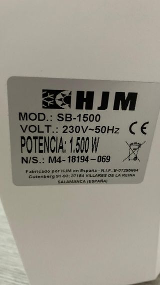 Radiador eléctrico HJM 1500W blanco