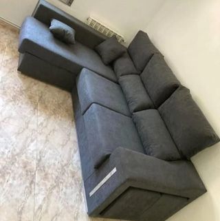Sofá rinconera gris