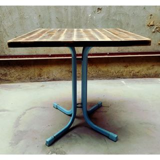 Mesa exterior madera maciza-metal