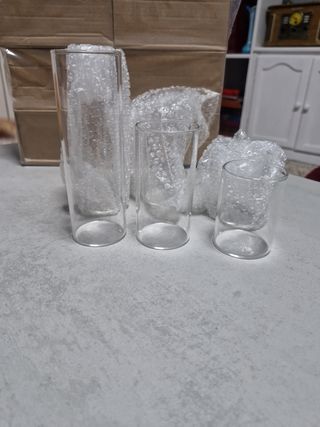 Vasos cristal transparentes - 18uds