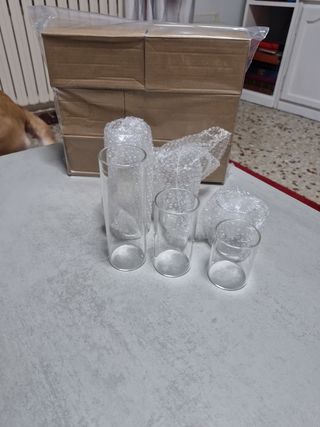 Vasos cristal transparentes - 18uds