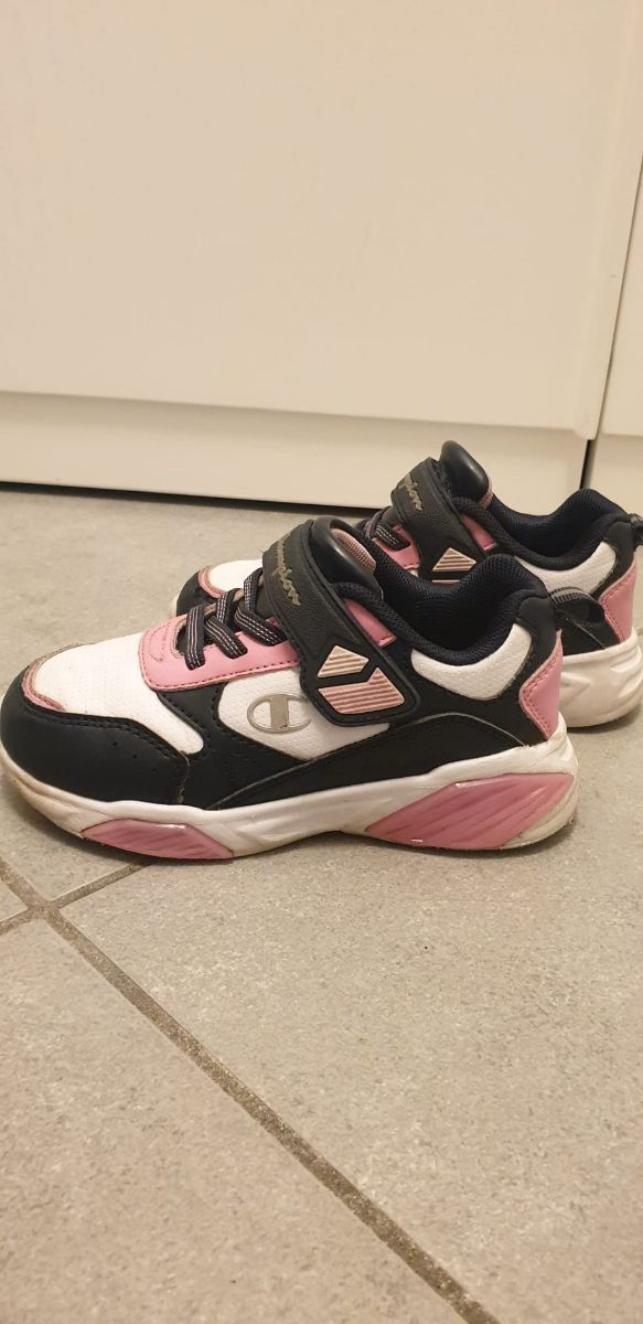 Scarpe Champion bimba rosa blu LED 28