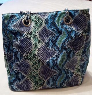 Borsa a tracolla stampa serpente