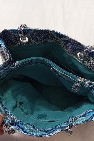 Borsa a tracolla stampa serpente