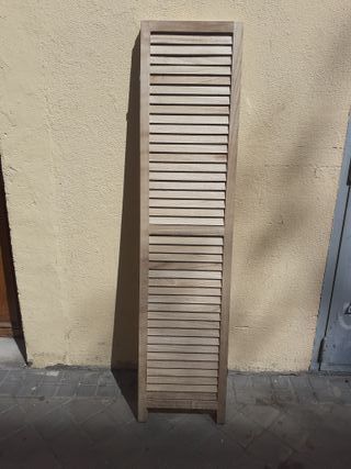Biombo madera natural de 3 cuerpos, madera natural
