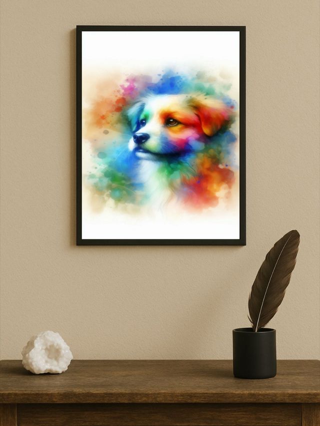 Varias ilustraciones de acuarela multicolor