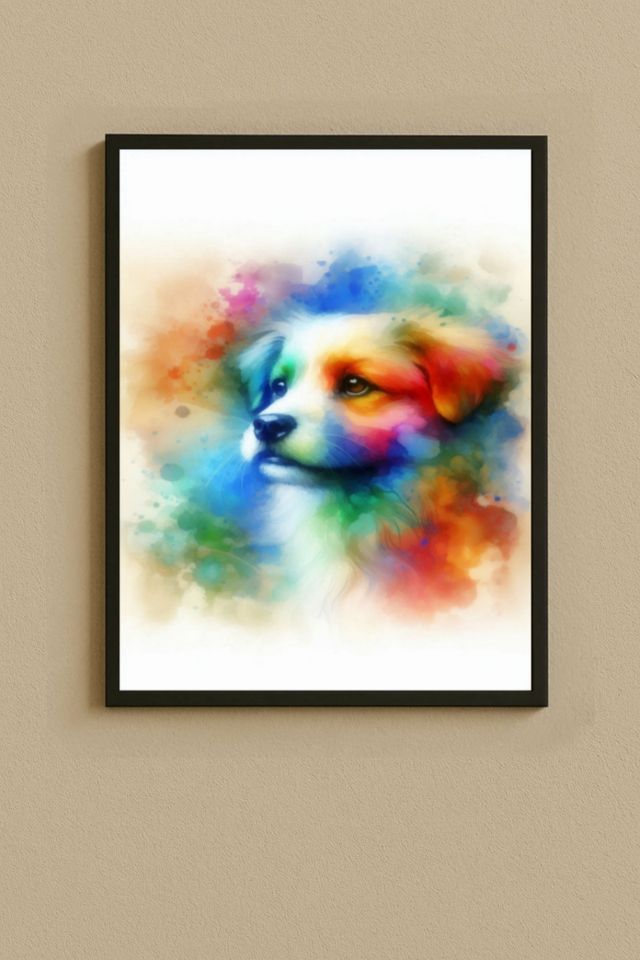 Varias ilustraciones de acuarela multicolor