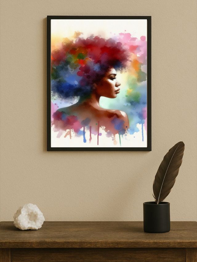 Varias ilustraciones de acuarela multicolor