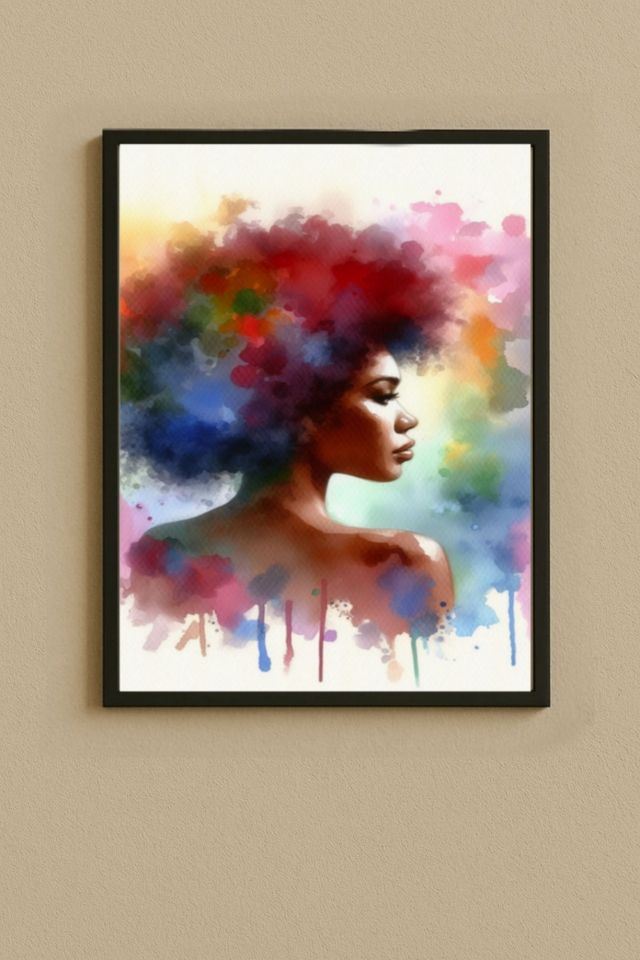 Varias ilustraciones de acuarela multicolor