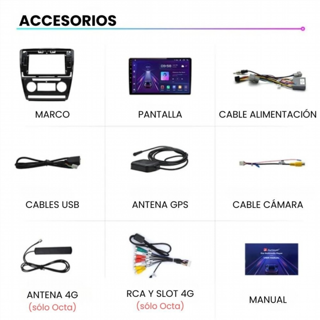 Radio Android Auto Carplay Skoda Octavia 2 2008-2