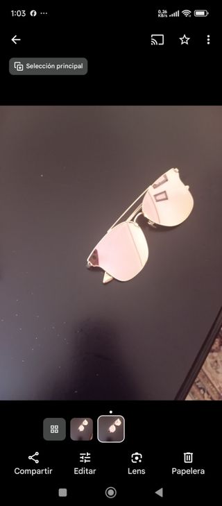 Gafas Dior mujer doradas