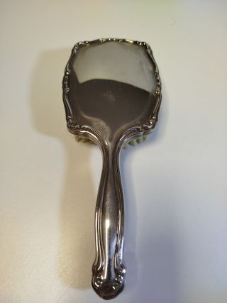 Juego de tocador antiguo de alpaca