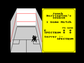 ZX Spectrum. Jonah Barrington's Squash.