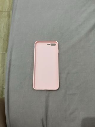 Funda silicona iPhone 8 Plus rosa bebe