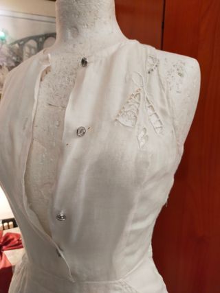 Abito lino bianco vintage