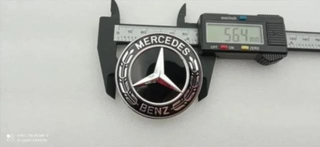 EMBLEMA LOGO CAPOT MERCEDES BENZ NEGRO 56 mm