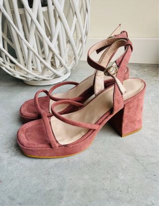 Sandalias plataforma rosa - 37