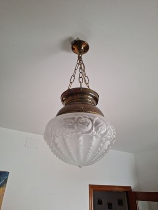 Lampara techo vintage - con cristal tallado