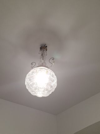 Lampara techo vintage cristal