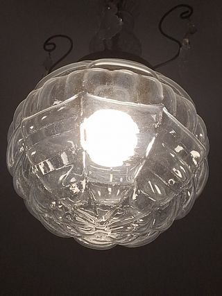 Lampara techo vintage cristal