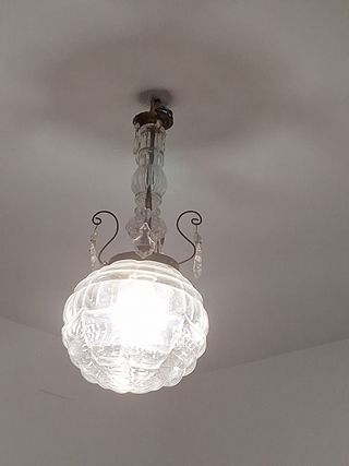 Lampara techo vintage cristal