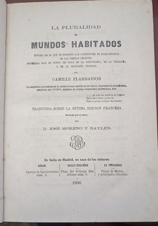 La pluralidad de mundos habitados