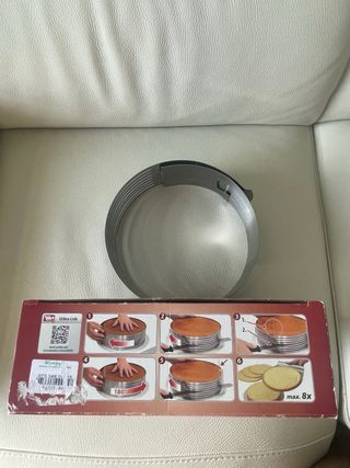 Molde de acero inoxidable para laminar tartas